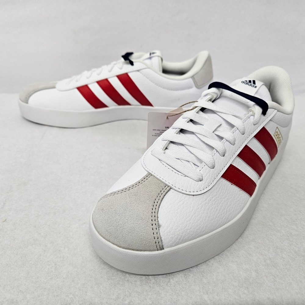 Adidas‎ VL Court 3.0 Skateboarding Shoes IF4464 White Gray Red Men's Size 11.5 - Picture 4 of 11